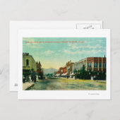 Südliche Sicht auf die 6. Straße von der Eisenbahn Postkarte (Vorne/Hinten)