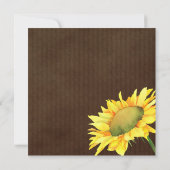 Südliche Sonnenblumen-Hochzeit im Herbst Einladung (Rückseite)