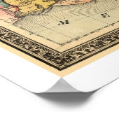 Südliche Staaten Bahnplan 1864 Poster (Ecke)