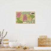 Südliche Staaten mit Südteil Floridas Poster (Küche)