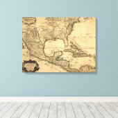 Südliche Vereinigte Staaten und Zentralamerika-Kar Leinwanddruck (Insitu (Holzboden))