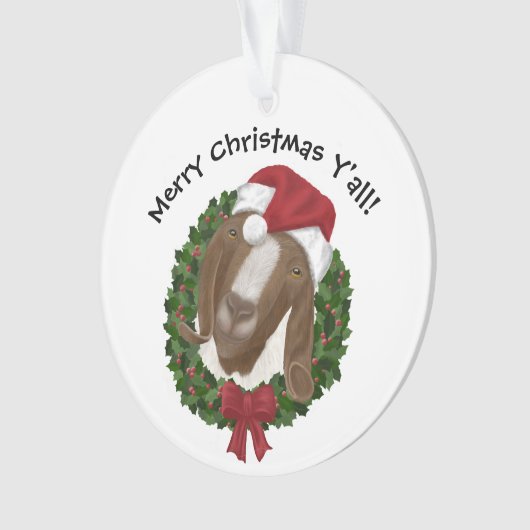 Südliche Weihnachtsziege Ornament (Vorderseite)