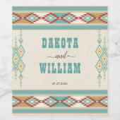 Südliche Western-Hochzeit Weinetikett (Einzelnes Label)