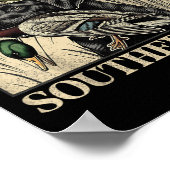 Südliche Wildschweinente auf der Jagd auf schwarze Poster (Ecke)