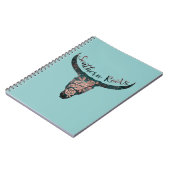 Südliche Wurzeln Land Longhorn Rosa & Grün Notizblock (Linke Seite)