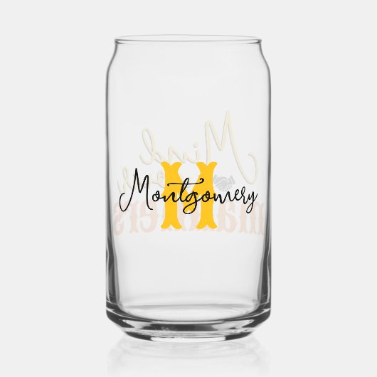 Südliche Zitate denken Sie an Ihre Mannen Gelb Mon Dosenglas (Rückseite)