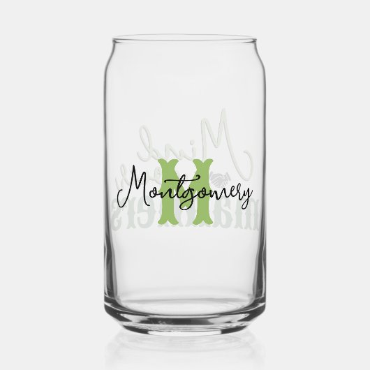 Südliche Zitate denken Sie an Ihre Mannschaft Grün Dosenglas (Rückseite)