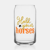 Südliche Zitate halten Ihre Pferde Gold Monogramm Dosenglas (Vorderseite)