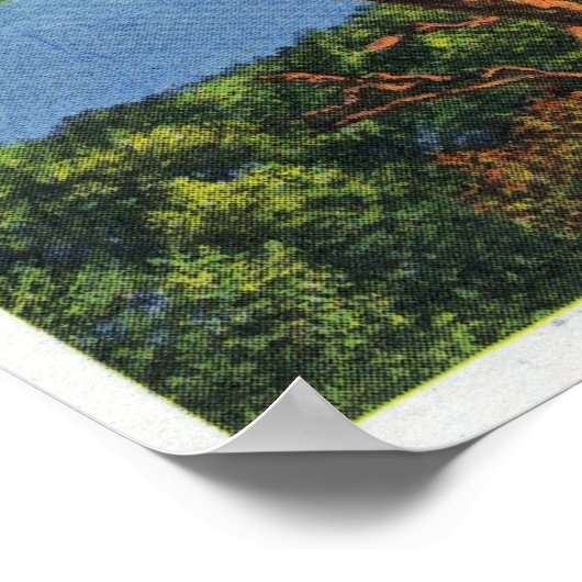 Südlicher Blick auf den See von Split Rock Light Poster (Ecke)