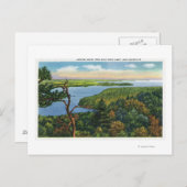 Südlicher Blick auf den See von Split Rock Light Postkarte (Vorne/Hinten)