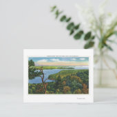 Südlicher Blick auf den See von Split Rock Light Postkarte (Stehend Vorderseite)