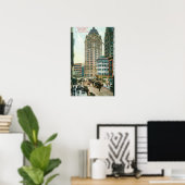 Südlicher Blick auf Kearny St von Post St Poster (Heimbüro)