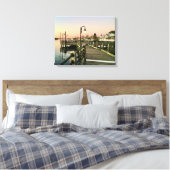 Südlicher Blick auf Wilmington, NC-Boardwalk Leinwanddruck (Insitu (Schlafzimmer))