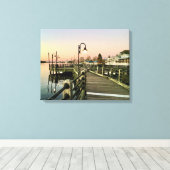 Südlicher Blick auf Wilmington, NC-Boardwalk Leinwanddruck (Insitu (Holzboden))