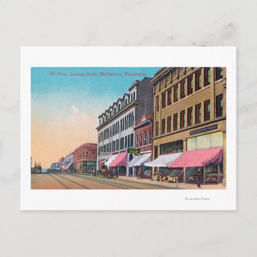 Südlicher Blick von Elk Street Bellingham, WA Postkarte (Vorderseite)
