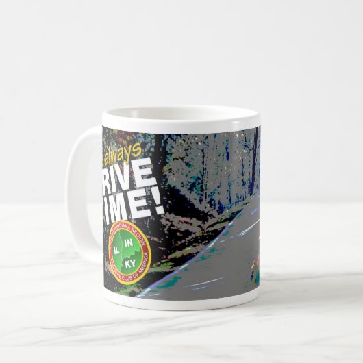 Südlicher Indiana-Morgen-Antrieb Kaffeetasse (Vorderseite Links)