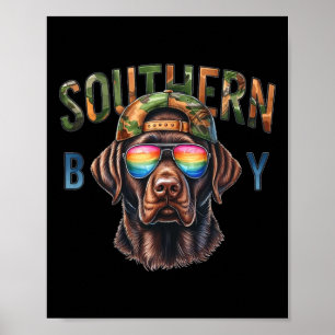 Südlicher Junge Jagd Hund Labrador Western Jagd Poster