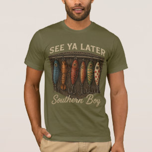 Südlicher Jungen-Angler Rustikale Jagd T-Shirt