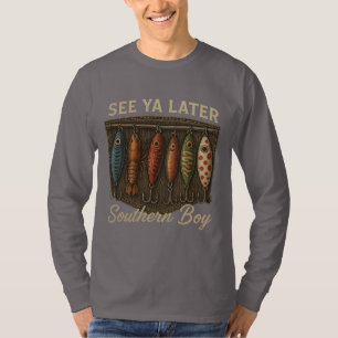 Südlicher Jungen-Angler Rustikale Jagd T-Shirt