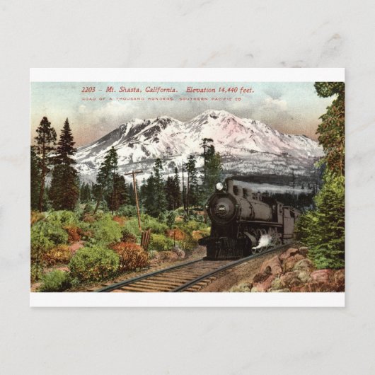 Südlicher Pazifik - Mt. Shasta 1912 Vintag Postkarte (Vorderseite)