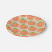 Südlicher Pfirsich Emoji - Pappteller (Schrägansicht)