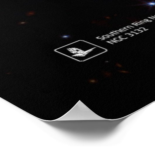 Südlicher Ring Nebel, NGC 3132 (James Webb/JWST) Poster (Ecke)