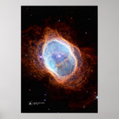 Südlicher Ring Nebel, NGC 3132 (James Webb/JWST) Poster (Vorne)