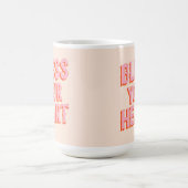 Südlicher Schnee: Ihr Herz segnen (pink & orange) Kaffeetasse (Mittel)