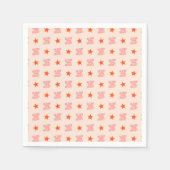 Südlicher Schnee: Ihr Herz segnen (pink & orange) Serviette (Vorderseite)