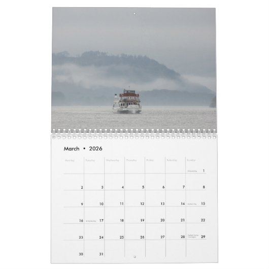 Südlicher Seen- und Furchtkalender 2024 Kalender (Mär 2026)