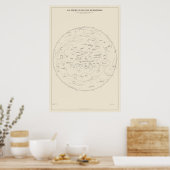 Südlicher Sternkartenposter Poster (Küche)