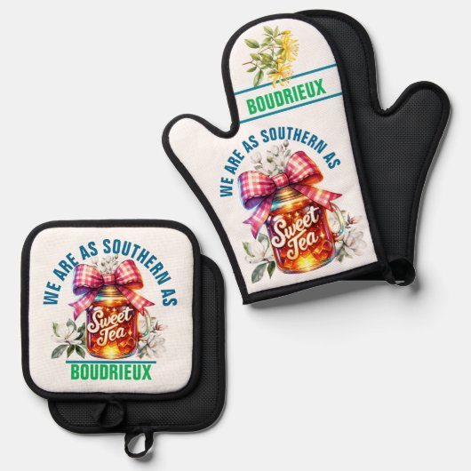 Südlicher Tee Oven Mitt & Pot Holder Set (Vorderseite/Rückseite)