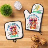 Südlicher Tee Oven Mitt & Pot Holder Set (Oben Unten)