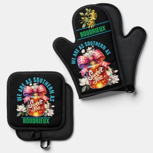 Südlicher Tee Oven Mitt & Pot Holder Set (Vorderseite/Rückseite)