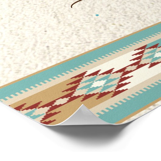 Südlicher Western Boho Begrüßungszeichen Poster (Ecke)