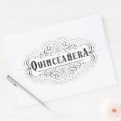 Südlicher Western Quinceñera Ovaler Aufkleber (Umschlag)