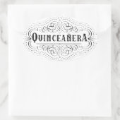 Südlicher Western Quinceñera Ovaler Aufkleber (Tasche)