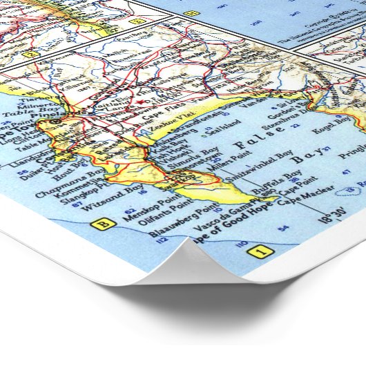 " Südliches Afrika: 1962 Detaillierte Karte ... Poster (Ecke)