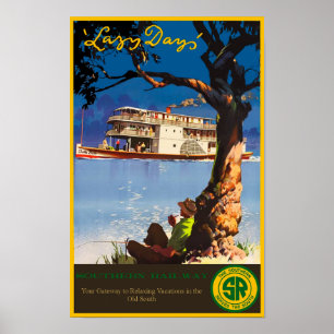 Südliches Bahnreiseplakat Poster