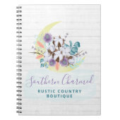 Südliches Baumwollmoon und rustikales Holzland Notizblock (Vorderseite)