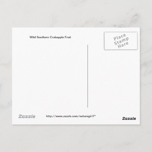 Südliches Crabappelfrucht Postkarte (Rückseite)