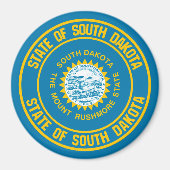 Südliches Dakota-RundEmblem Magnet (Vorne)