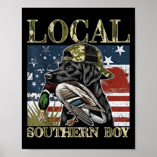 Südliches Entenjagdschwarzes Labor im Freien Poster (Vorne)