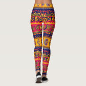 Südliches Folklore-Muster Leggings (Rückseite)