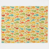 Südliches Grammatik-Diagramm-Vogel-Muster Fleecedecke (Vorderseite (Horizontal))