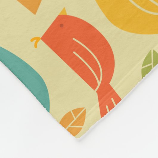 Südliches Grammatik-Diagramm-Vogel-Muster Fleecedecke (Ecke)