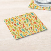 Südliches Grammatikdiagramm-Vogelmuster Rechteckiger Pappuntersetzer (angewinkelt)