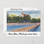 Südliches Haus, Key West Postkarte (Vorne/Hinten)