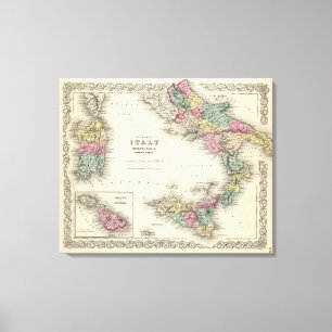 Südliches Italien-Königreich von Neapel Leinwanddruck