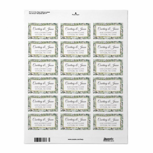 Südliches Land Baumwolle Boll Rustic Wood Address Adressaufkleber (Vorne)